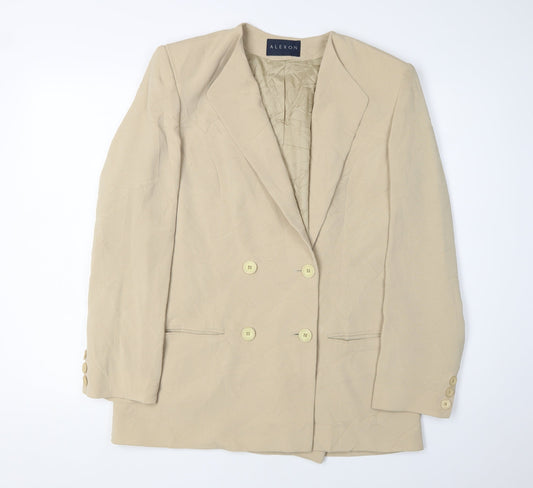 Womens UK Size 12 Alexon Regular Beige Suit Jacket