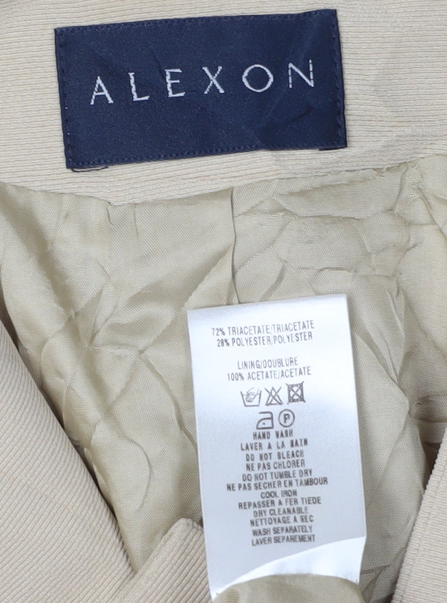 Womens UK Size 12 Alexon Regular Beige Suit Jacket