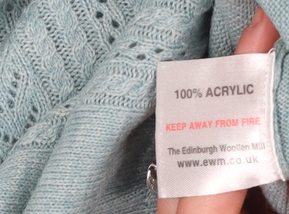 Honor Millburn Women's Blue Cable-Knit Pullover Jumper