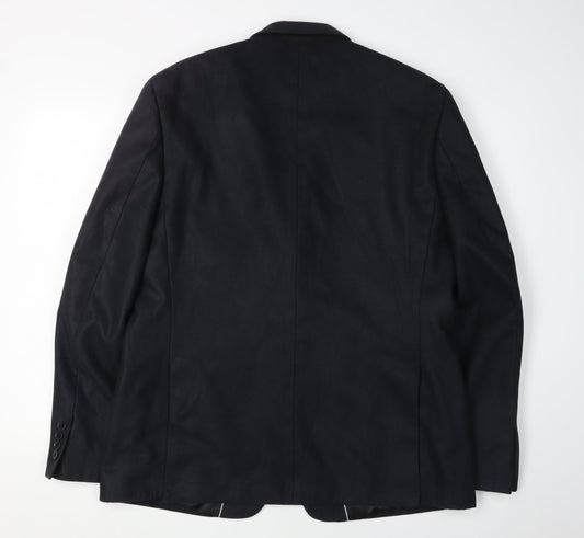 Mens UK Size 44 Jeff Banks Regular Black Suit Jacket