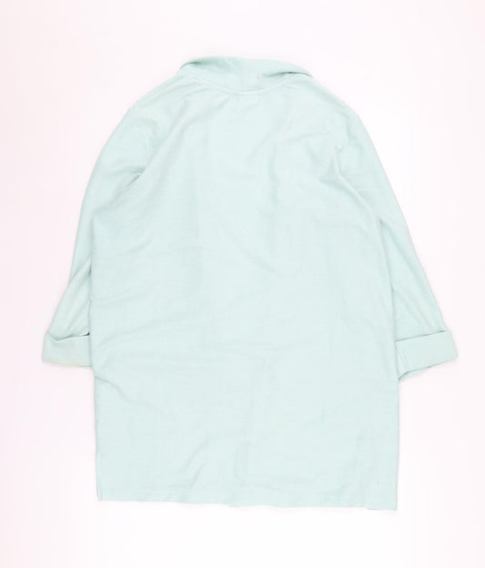 Damart Women's Green Cardigan, M, Collared Knit