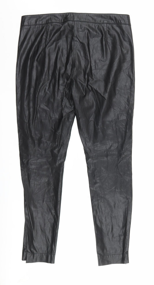 Womens UK Size L French Connection Regular Fit Black Trousers