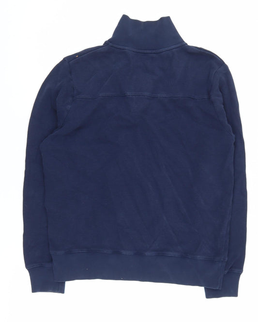 GANT Men's Blue Full Zip High Neck Jumper S
