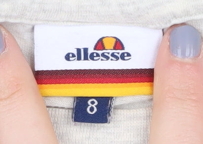 Womens UK Size 8 ellesse Ivory Basic T-Shirt