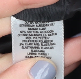 Wallis Women's Black Tuxedo Blazer UK 14 Animal Print