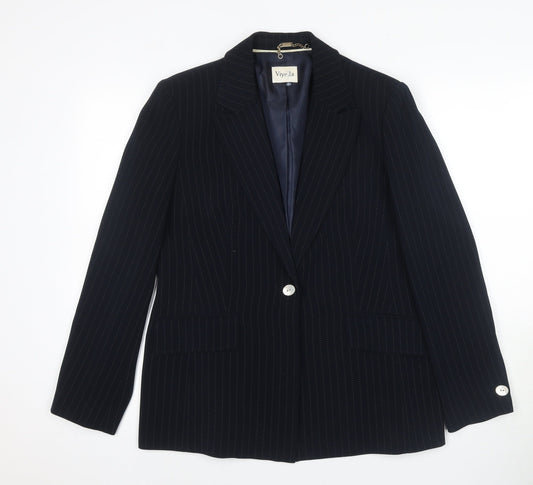 Womens UK Size 12 Viyella Regular Black Suit Jacket