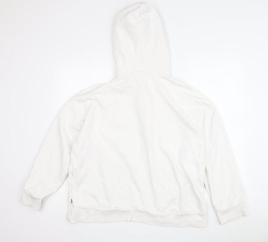 Mens UK Size S Levi's White Pullover Hoodie