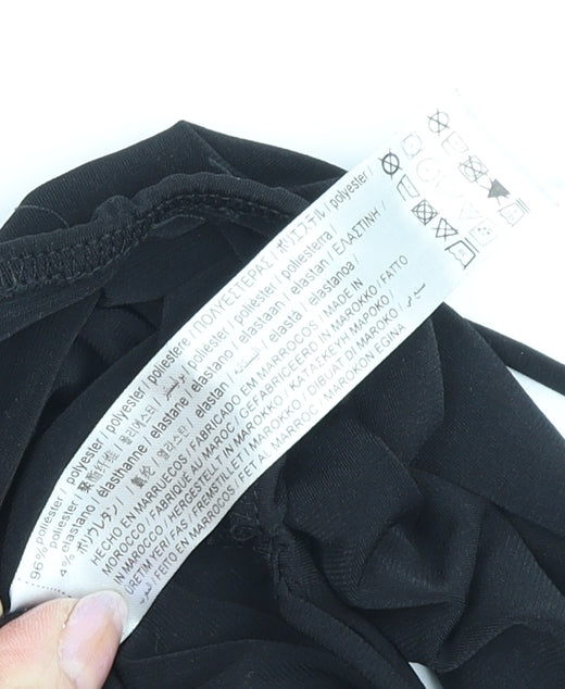 Bershka Women Black Cropped Blouse Size 12