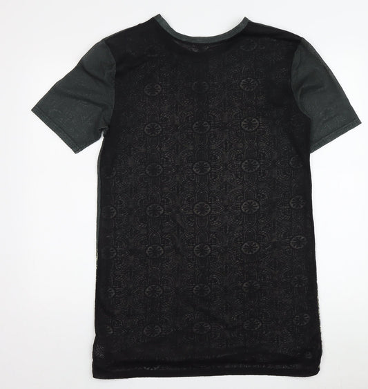 River Island Women Black Paisley Shift Dress Size 10