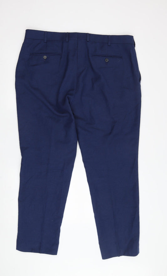 Moss Bros Men's Blue Dress Pants M Straight Leg