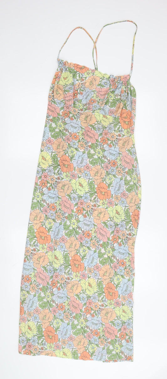 Additional front view of ASOS DESIGN Women's Floral Slip Dress UK 14 Multicoloured