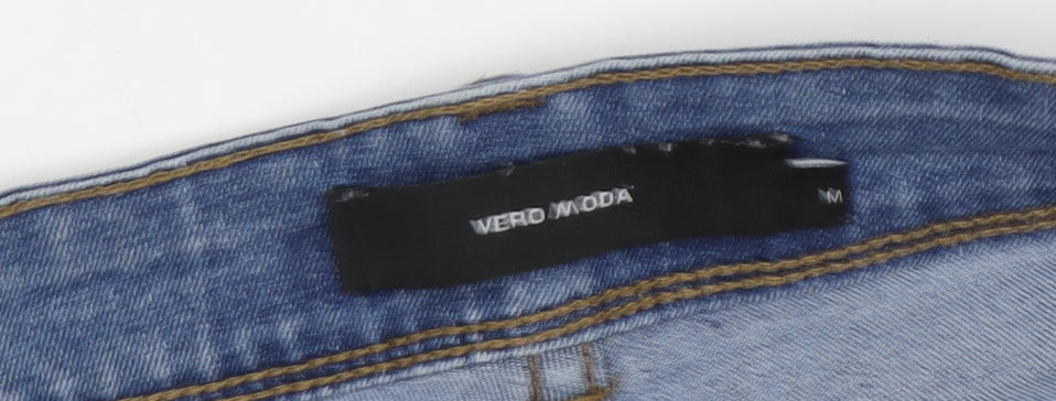 Vero Moda Women's Blue Denim Boyfriend Shorts, M