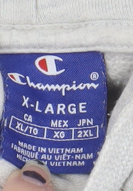 Mens UK Size XL Champion Grey Pullover Hoodie