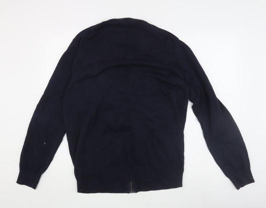 French Connection Men's Black Full Zip XL Jumper