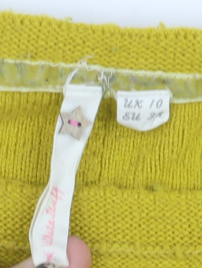 Womens UK Size 10 H&M Yellow Pullover Jumper