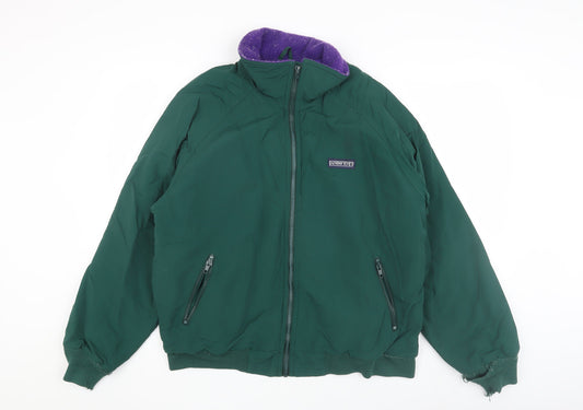 Womens UK Size M Lands' End Green Basic Jacket