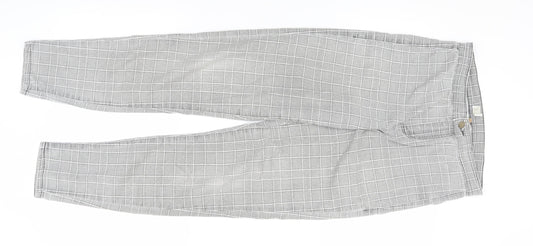 Additional front view of Topshop unisex grey jogger trousers, size 28, casual