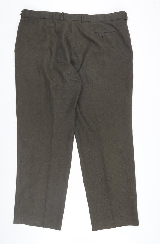 Greenwoods Mens Brown Regular Fit Dress Pants 44
