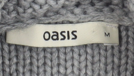 Womens UK Size M Oasis Grey Tunic Jumper