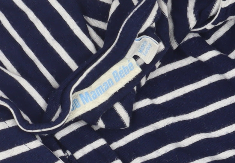 JoJo Maman Bébé Blue M Striped Dress - Women’s Cotton Jersey
