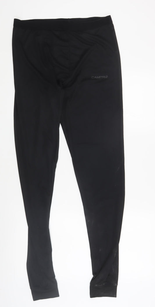 Mens UK Size XL Campri Athletic Fit Compression Black Leggings