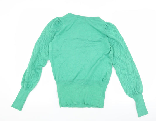 Womens UK Size XS Marks and Spencer Green Pullover Jumper