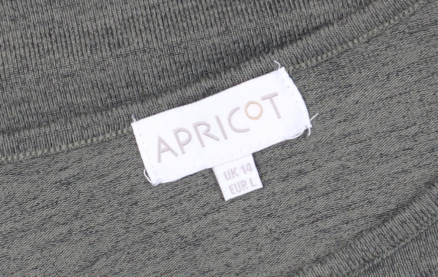 Womens UK Size 14 Apricot Green Basic Tank