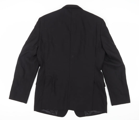 Austin Reed Men's Black Wool Blazer - 40R Formal Classic