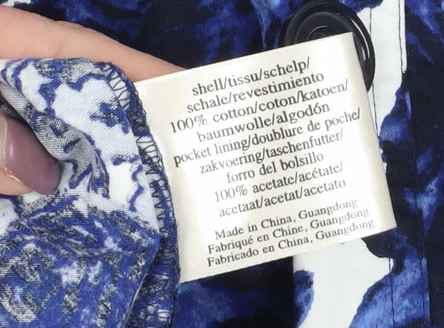 Laura Ashley Women's Blue Knee Length A-Line Skirt Size 10