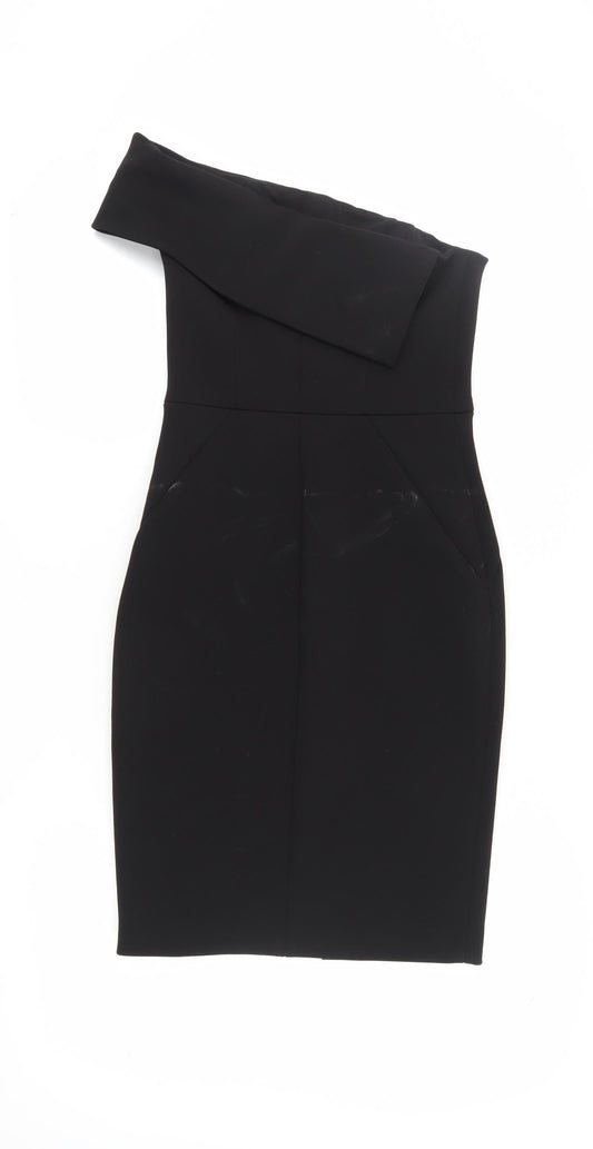 Whistles Women's Black Sheath Dress Size 8, Off Shoulder