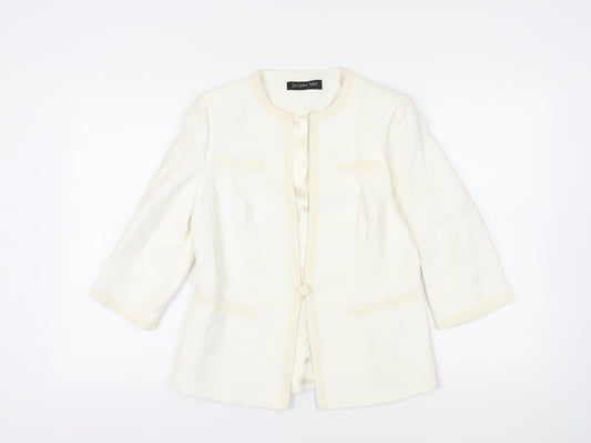 Womens UK Size 12 Jacques Vert Regular Ivory Suit Jacket