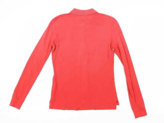 Ralph Lauren Unisex Red Long Sleeve Polo Shirt S