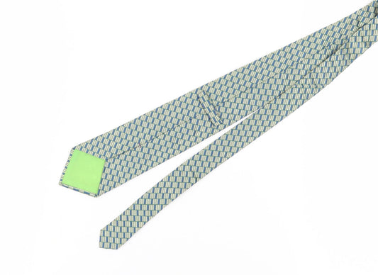 Austin Reed Men's Aqua Geometric Silk Tie One Size