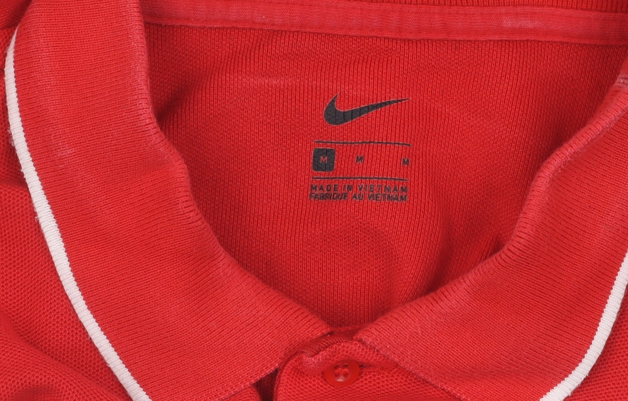 Nike Men's Red Polo Active Gym Shirt M