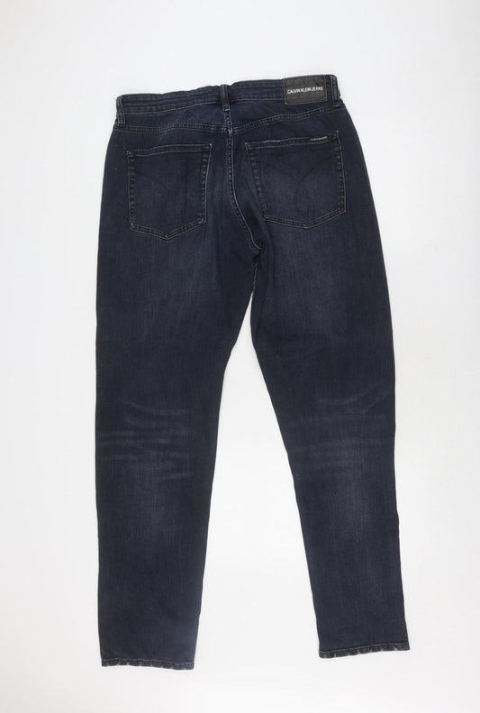 Calvin Klein Men's Blue Straight Jeans 33X32