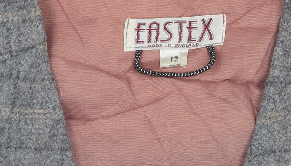 Eastex Women's Grey Tweed Suit Waistcoat Size 12 Classic