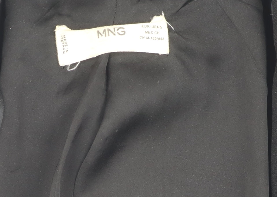 Mango Women's Black Blazer S, Notch Lapel, Lined