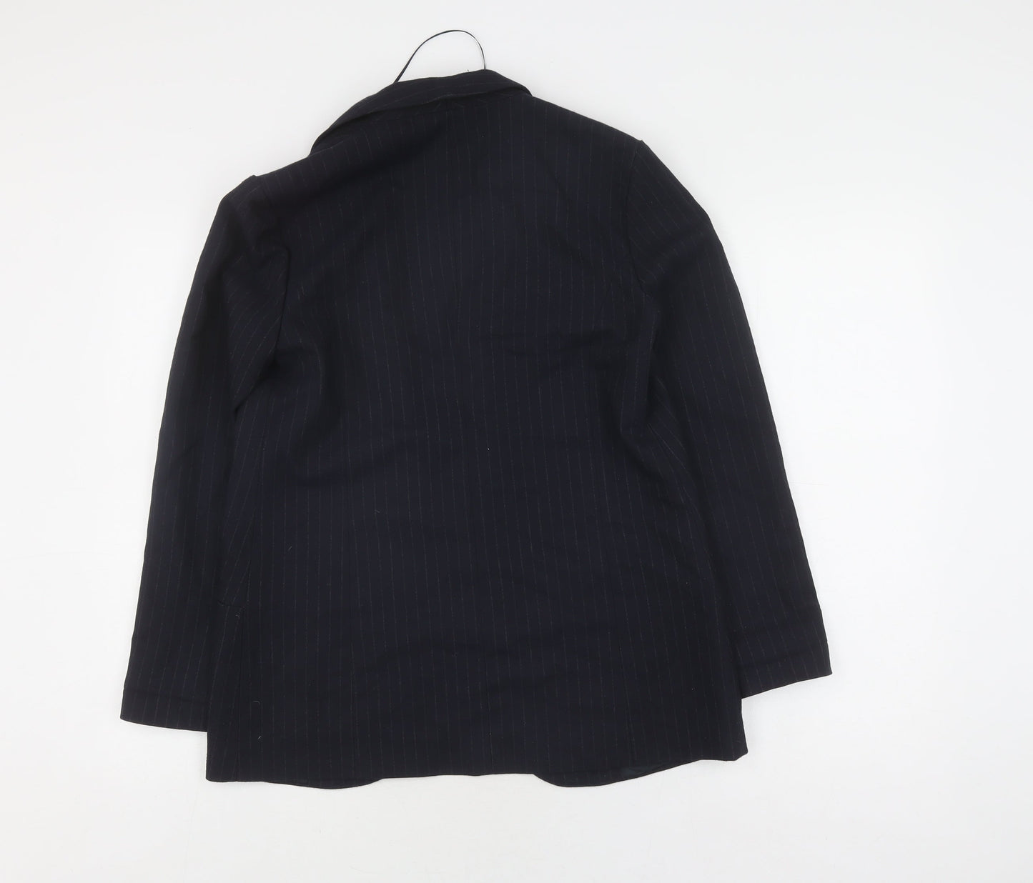 Topshop Women's Black Pinstripe Blazer S