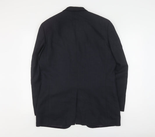 Mens UK Size 38 Vintage Regular Black Suit Jacket