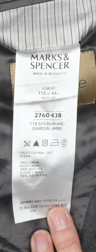 Mens UK Size 44 Marks and Spencer Regular Grey Suit Jacket