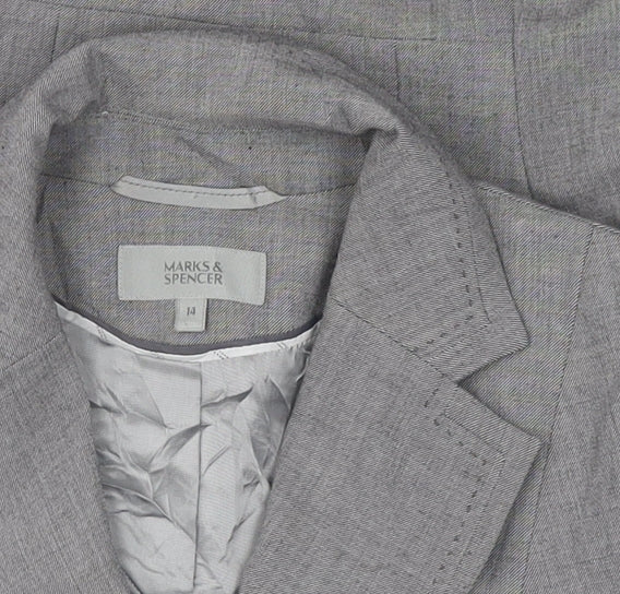 Marks and Spencer Women's Grey Blazer Size 14
