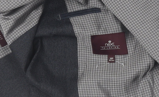Mens UK Size 38 NEXT Regular Grey Suit Jacket