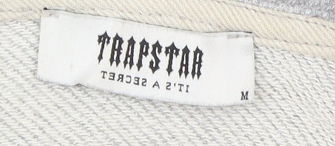 Trapstar Grey Hooded Pullover for Men, Size M
