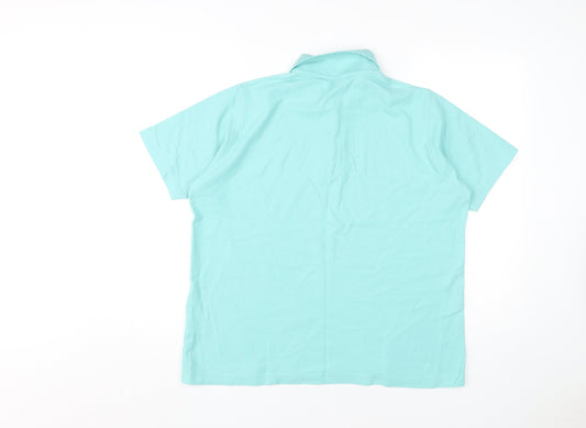 EWM Women’s Blue Cotton Polo Shirt L Casual Style