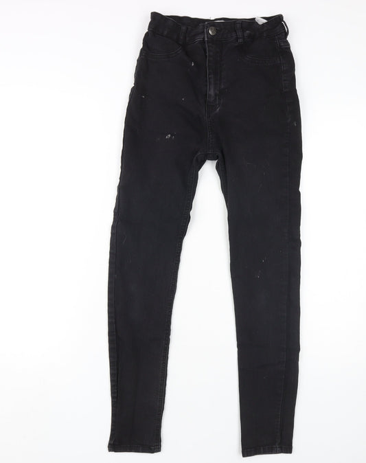 Womens UK Size 12 Pull&Bear Slim Fit Skinny Black Jeans