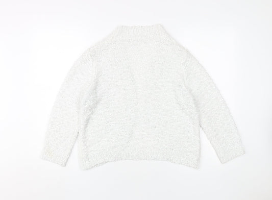 David Emanuel Women's White Cardigan M - Classic Chic