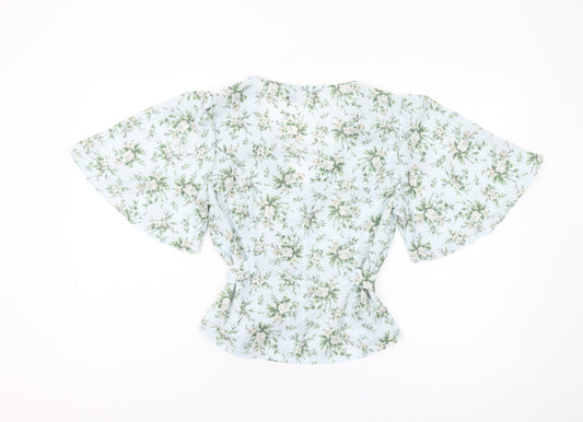 ASOS Design Floral Wrap Blouse, Women’s 10, Multicoloured