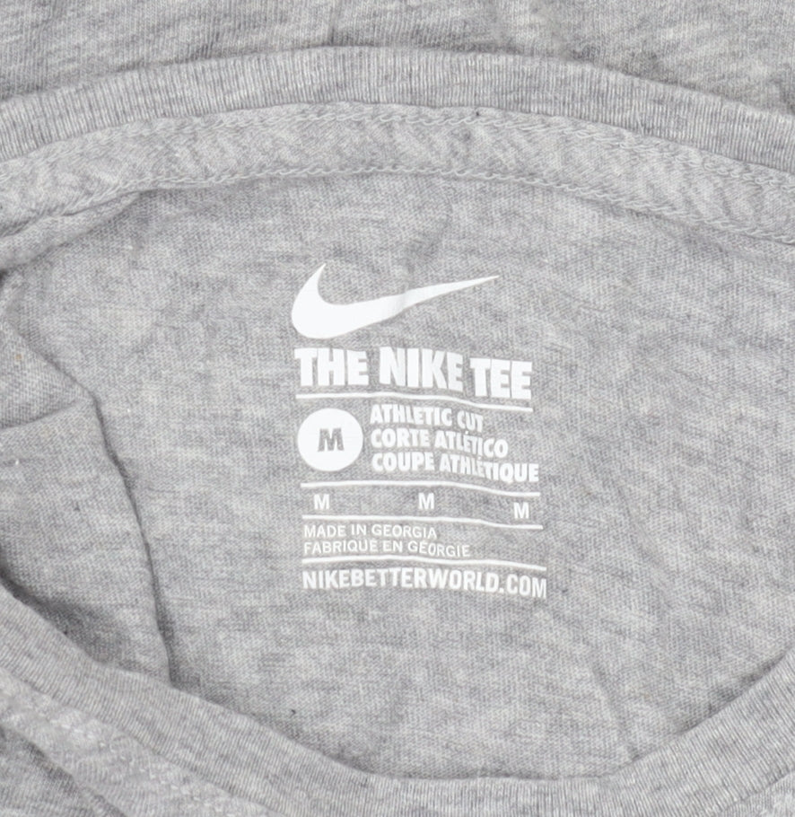 Nike Men's Grey Graphic T-Shirt, Medium, Athletic Fit