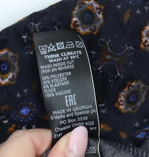 Marks and Spencer Women's Geometric Midi Skirt, Size 16