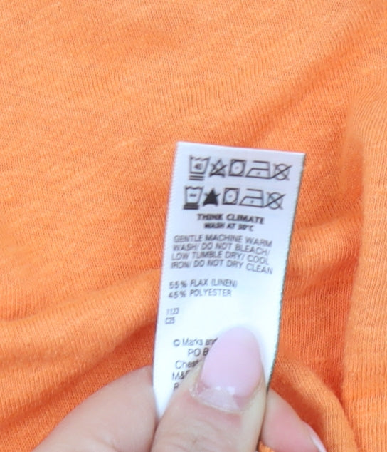 Marks and Spencer Women's Orange Sleeveless Dress